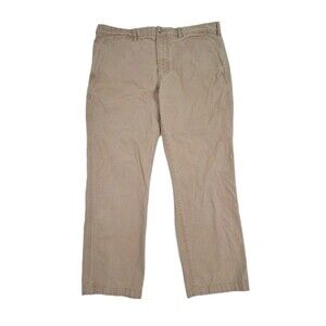 Eddie Bauer Mens 38x32 Chino Pants Khaki Dress Tan Beige Straight Leg